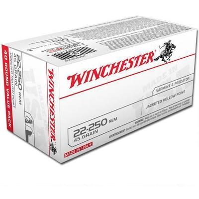 Winchester Ammo Best Value USA 22-250 Remington JH