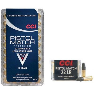 CCI Rimfire Ammo Competition Pistol Match .22 Long