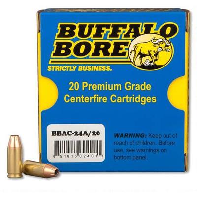Buffalo Bore Ammo 9mm+P+ JHP 115 Grain 20 Rounds [