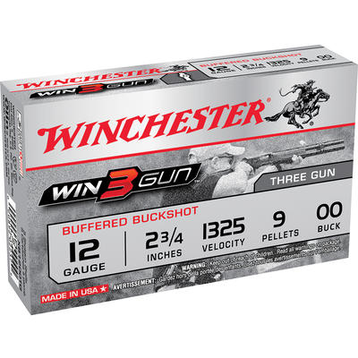 Winchester Shotshells Win3Gun 12 Gauge 2.75in 9 Pe