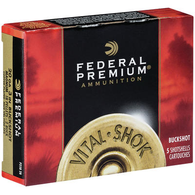 Federal Shotshells Vital-Shok 20 Gauge 3in 18 Pell