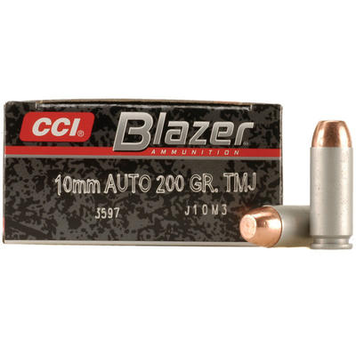 CCI Ammo Blazer 10mm TMJ 200 Grain 50 Rounds [3597