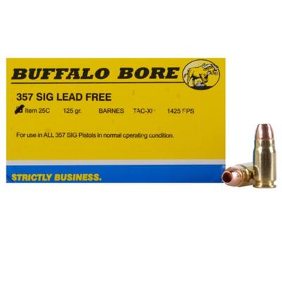 Buffalo Bore Ammo 357 Sig Sauer Lead-Free Barnes T