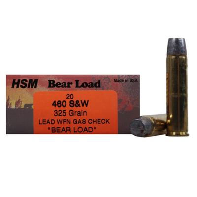 HSM Ammo Bear 460 S&W WFN 325 Grain 20 Rounds