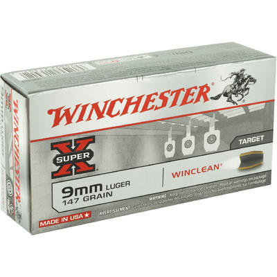 Winchester Ammo WinClean 9mm 147 Grain Brass Enclo