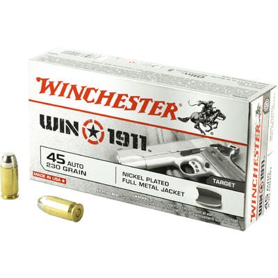 Winchester Ammo Win1911 45 ACP FMJ 230 Grain 50 Ro