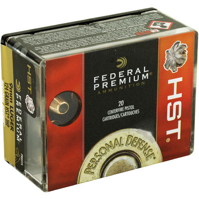 Federal Ammo Defense 9mm 124 Grain HST 20 Rounds [