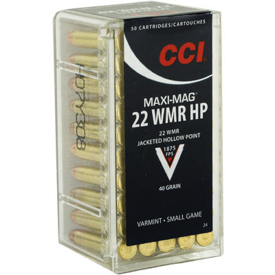 CCI Rimfire Ammo Maxi Magnum .22 Magnum (WMR) JHP