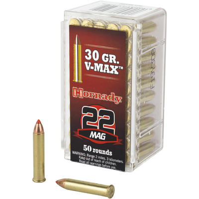 Hornady Rimfire Ammo .22 Magnum (WMR) V-Max 30 Gra