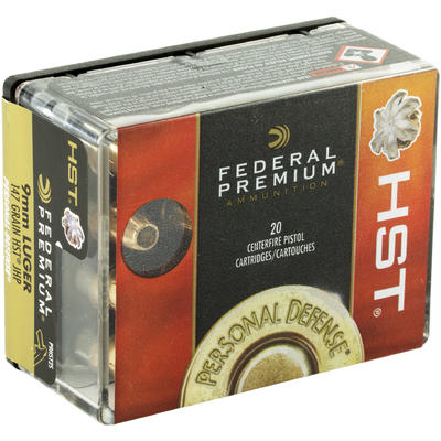 Federal Ammo Defense 9mm 147 Grain JHP 20 Rounds [