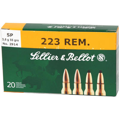 Sellier & Bellot Ammo 223 Remington 55 Grain S