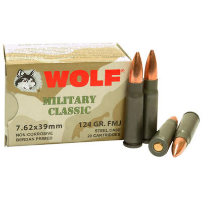Wolf Ammo Military Classic 223 Remington HP 62 Gra