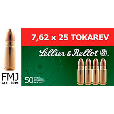 Sellier & Bellot Ammo Training 7.6x25mm Tokare