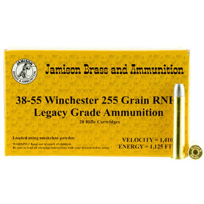 Jamison Ammo Legacy 38-55 Winchester 255 Grain RNF