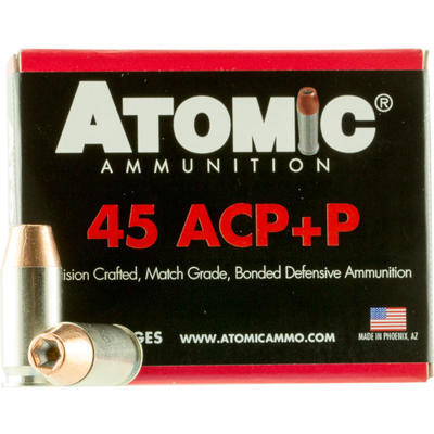 Atomic Ammo Defense 45 ACP+P 185 Grain Bonded MHP