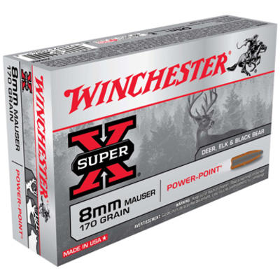 Winchester Ammo Super-X 8mm Mauser 170 Grain Power
