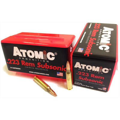 Atomic Ammo Subsonic 223 Remington 77 Grain HPBT 5