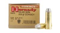 Hornady Ammo 44-40 205 Grain Cowboy 20 Rounds [907