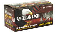 American Eagle 22-250 50 Grain JHP V&P 50 Roun