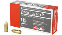 Aguila Ammo 9mm+P 115 Grain FMJ 50 Rounds [1E09211