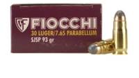 Fiocchi .30 luger 93 Grain sjsp 50 Rounds [765B]
