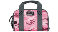 Gps double compact pistol case pink camoflage nylo