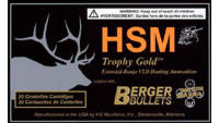 HSM Ammo Trophy Gold 6.5x55mm Swedish BTHP 130 Gra