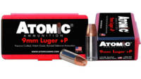 Atomic Ammo 9mm luger +p 124 Grain bonded jhp 20 R