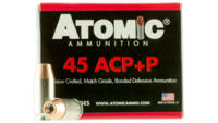 Atomic Ammo .45 acp +p 185 Grain bonded jhp 20 Rou