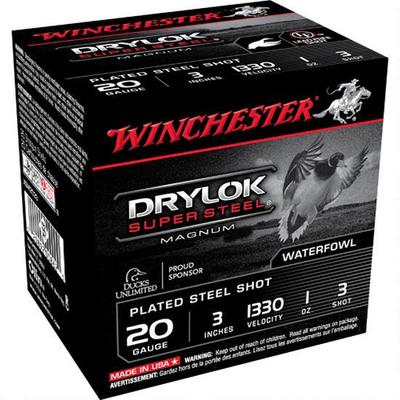 Winchester Shotshells Drylock 20 Gauge 3in 1oz #3-