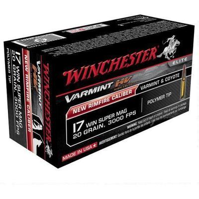 Winchester Rimfire Ammo 17 Win Super Magnum HV 20