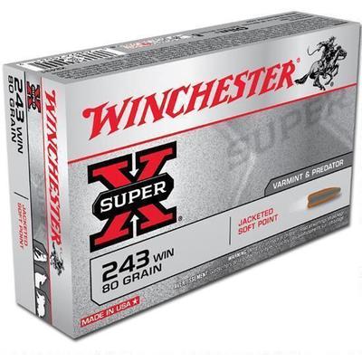 Winchester Ammo Super-X 243 Winchester 80 Grain PS