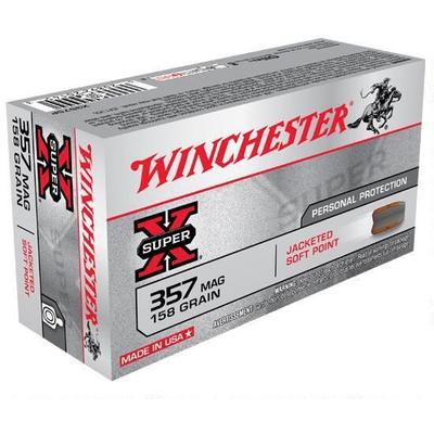 Winchester Ammo Super-X 357 Magnum 158 Grain JSP 5
