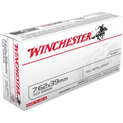 Winchester Ammo AK-47 7.62x39mm FMJ 123 Grain 20 R
