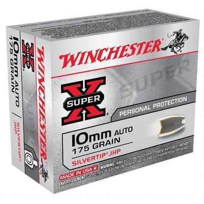Winchester Ammo Super-X 10mm 175 Grain Silvertip H Winchester Ammo Super-X 10mm 175 Grain Silvertip H