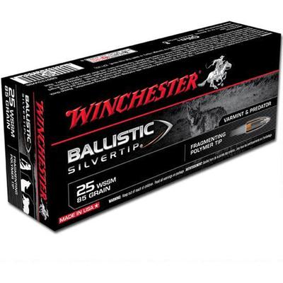 Winchester Ammo Supreme 25 WSSM 85 Grain Silvertip Winchester Ammo Supreme 25 WSSM 85 Grain Silvertip