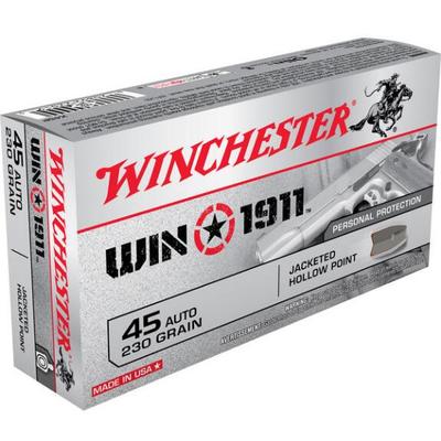 Winchester Ammo Win1911 45 ACP JHP 230 Grain 50 Ro