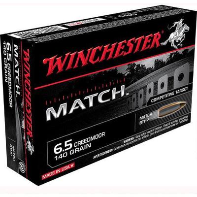 Winchester Ammo Match 6.5 Creedmoor 140 Grain BTHP