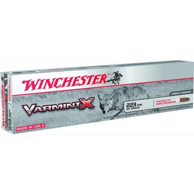 Winchester Ammo Varmint X 22-250 Remington 55 Grai
