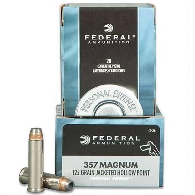 Federal Ammo 357 Magnum JHP 125 Grain 20 Rounds [C