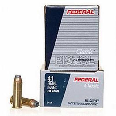 Federal Ammo 41 Magnum JHP 210 Grain 20 Rounds [C4