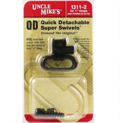 Uncle Mikes 1in Black Quick Detach Sling Swivels F Uncle Mikes 1in Black Quick Detach Sling Swivels F