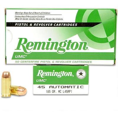 Remington Ammo UMC 45 ACP Metal Case 185 Grain 50