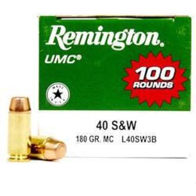 Remington Ammo UMC 40 S&W Metal Case 180 Grain