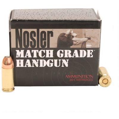 Nosler Ammo Match 9mm 124 Grain JHP 20 Rounds [512
