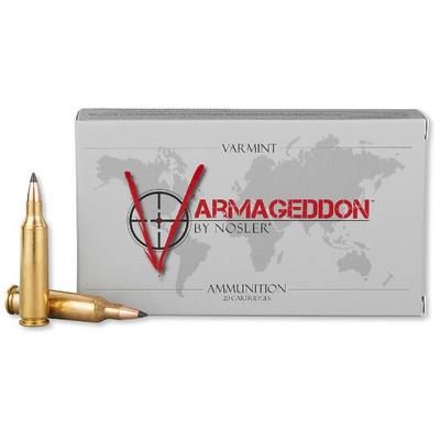 Nosler Ammo Varmageddon 222 Remington Flat Base Ti