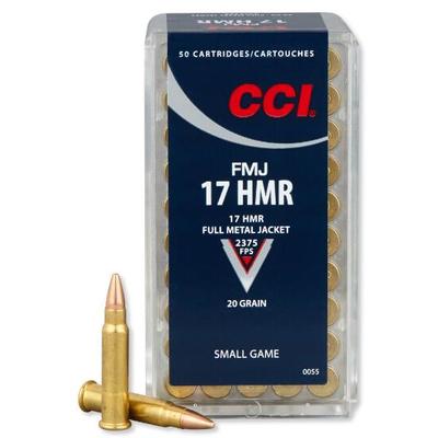 CCI Rimfire Ammo Small Game .17 HMR 20 Grain FMJ 5