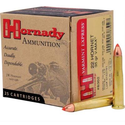 Hornady Ammo 22 Hornet V-Max 35 Grain 25 Rounds [8