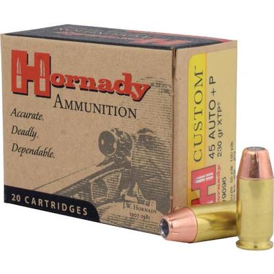 Hornady Ammo Custom 45 ACP+P XTP JHP 230 Grain 20