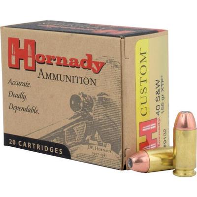 Hornady Ammo 40 S&W XTP JHP 155 Grain 20 Round